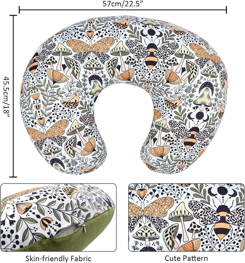 Winmany Baby Nursing Pillow Cover Newborn Removable Breastfeeding Pillowcover Cute Pattern Girls Boys Nursing Pillowcase for Breast and Bottole Feeding - Image 4